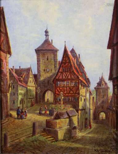 Karl Winkler (estlandisch 1860-1911 ), Plönlein in Rothenbur...