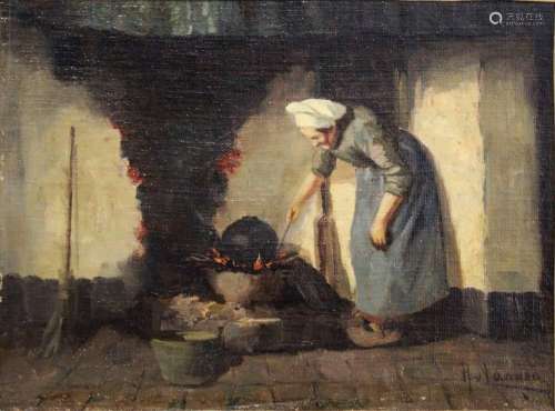 Hendrikus Johan. Fr. van Langen (1874-1964), Häusliche Szene