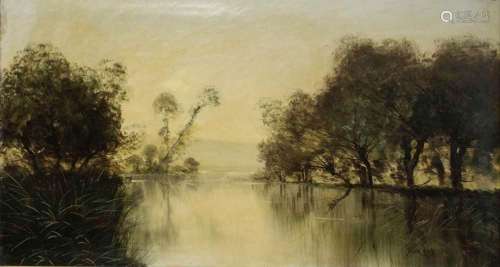 Paul Louis Morizet (1850-?), Landschaft, Öl auf Leinwand