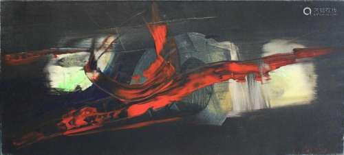 Chong Guang Yang (chinesisch, 1955), farbig abstraktes Gemäl...