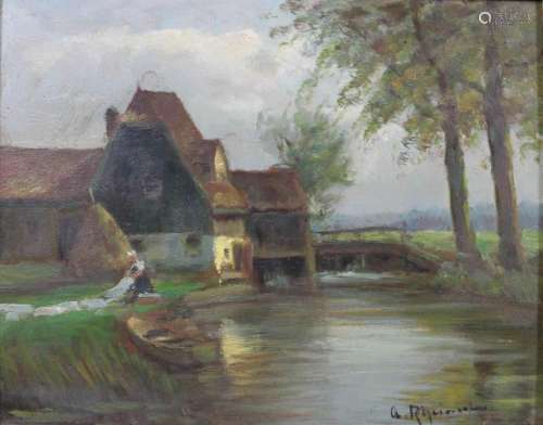 Adolf Rheinert (deutsch, 1879 - 1958), Flusslandschaft