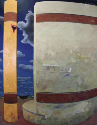 Nino MacDonald (1954), Landschaft, Öl auf Leinwand