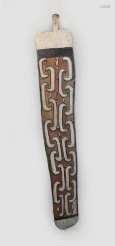 Papua Neuguinea, Stamm Asmat, Holzschild