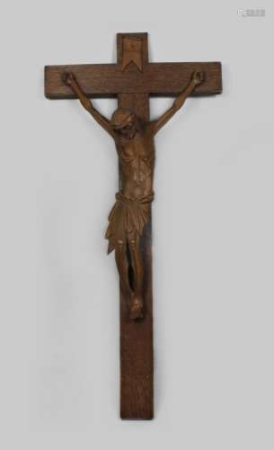 Kruzifix, Holz, Dreinageltypus, INRI-Tafel