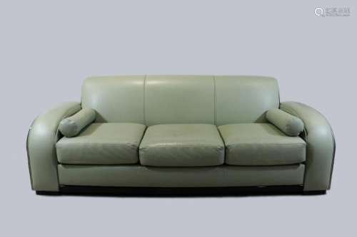 Dreisitziges Sofa mit zwei Sesseln, Art Deco, 3 tlg.