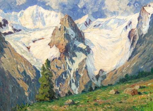 Carl Arp (Kiel 1867 - Jena 1913). The Nashornspitze near Tra...