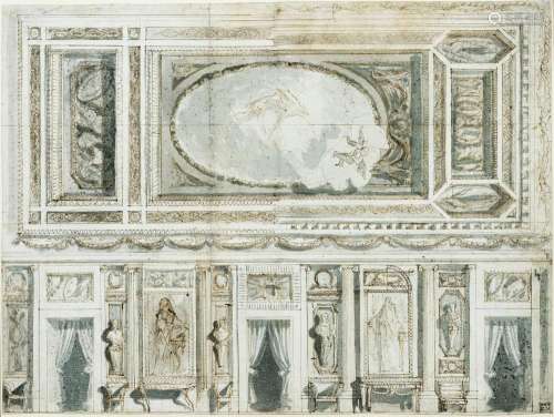 Italian architect active 2nd half 18th cent. Design for Wall...