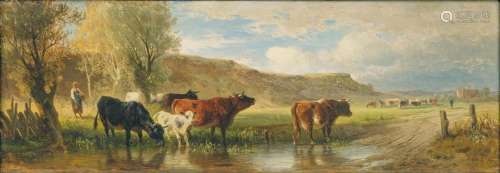 Friedrich Voltz (Nördlingen 1817 - München 1886). Cattle at ...