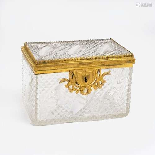 An Empire Ormolu-mounted Cut-Glass Casket.