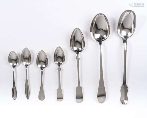 A Bundle of 19 Soup and Serving Spoons.