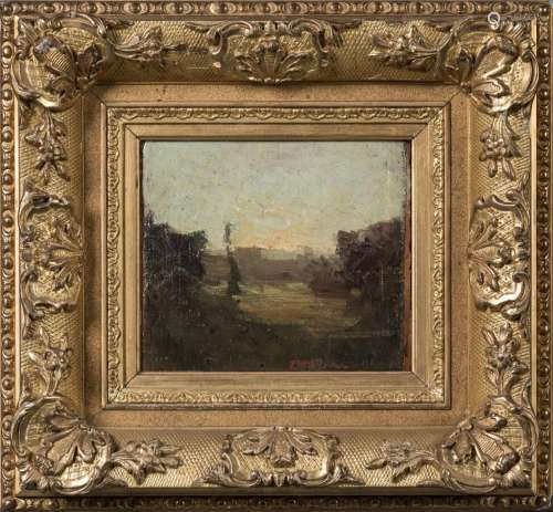 François Auguste RAVIER (1814-1895).<br />
Paysage d'automne...