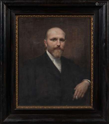 Adrien TANOUX (1865-1923). "Portrait d'homme" Huil...