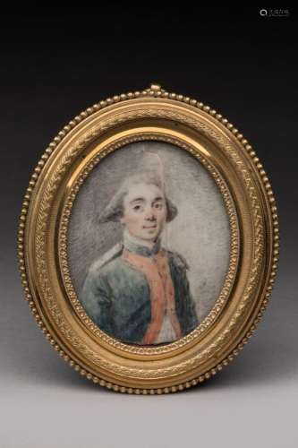 Ecole FRANCAISE du XVIIIIème siècle<br />
Portrait d'un offi...