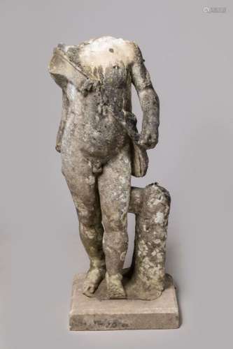 GROUPE en marbre sculpté en ronde-bosse d'un jeune Héraclès ...
