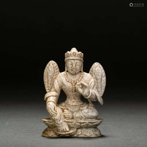 Ming Jade Buddha Seated Statue