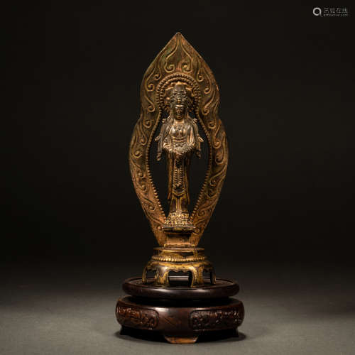 Liaoning Gilt Bronze Bodhisattva Statue