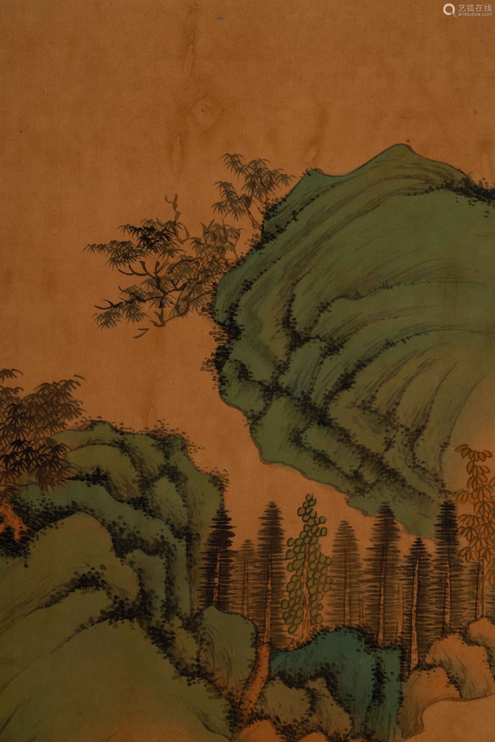 Wen Zhengming's Landscape Vertical Axis