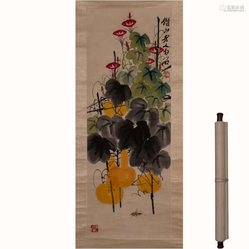 Qi Baishi gourd vertical shaft