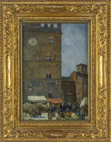 FERRUCCIO SCATTOLA (1873-1950) <br>Piazza del