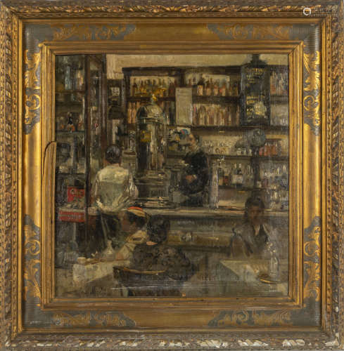 EUGENIO SCORZELLI (1890-1960) <br>Interno di bar