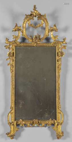 # Specchiera Luigi XV in legno intagliato e