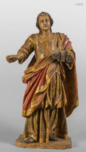 Santa Lucia, scultura in legno intagliato e