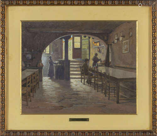 ATTILIO ZANCHELLI (1886-1946) <br>Interno di