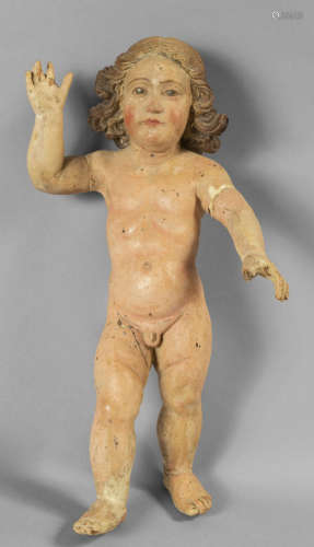 Bambin Gesù, scultura in legno intagliato e