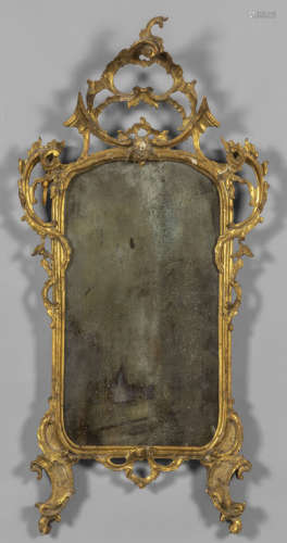Specchiera Luigi XV in legno intagliato e dorato,