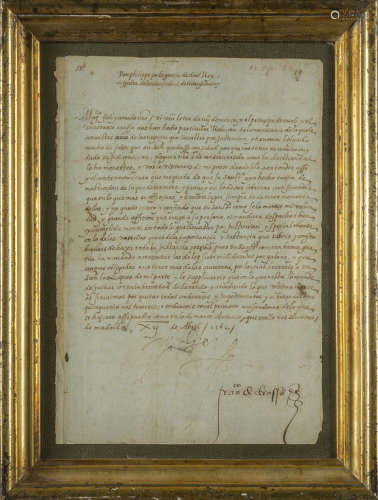 Lettera di Filippo Re di Spagna datata 1562,