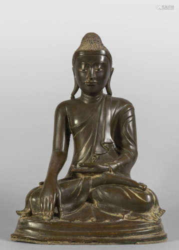 Buddha, scultura in bronzo<br>cm.30x42