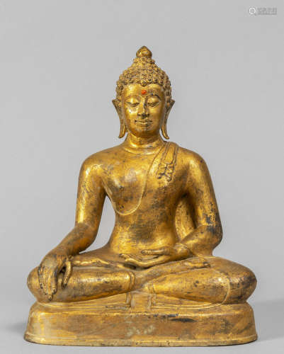 Buddha, scultura in bronzo<br>h.cm.26