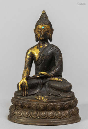 Buddha, scultura in bronzo<br>h.cm.14,5