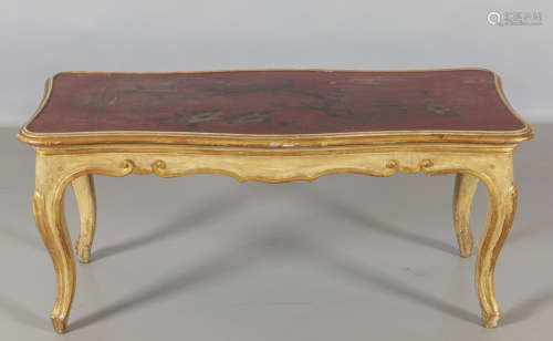 Tavolino da sofà in stile Luigi XV in legno