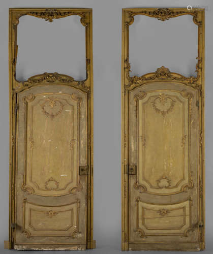 Coppia di importanti porte Luigi XV con