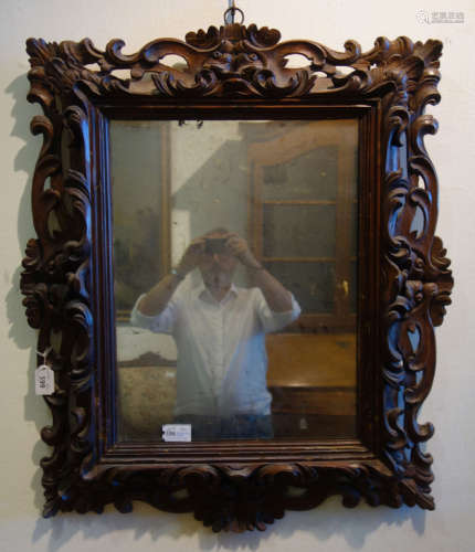 Specchiera Luigi XIV in legno tinto,