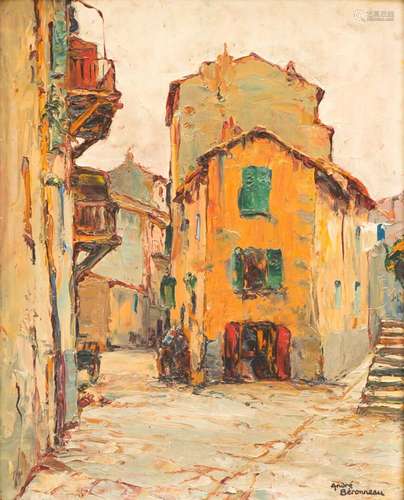 André BERONNEAU (1886-1973). "Vieille rue d'Ajaccio&quo...