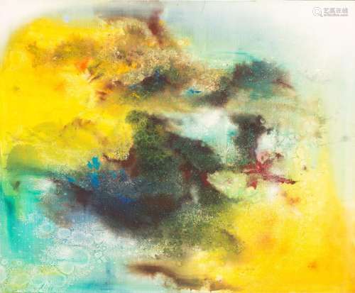 Claire HAMANT (XXe). "Exotique", huile sur toile, ...