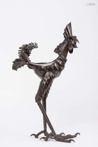 Léon MASSON (1911-1984). "Le Coq de Combat", sculp...
