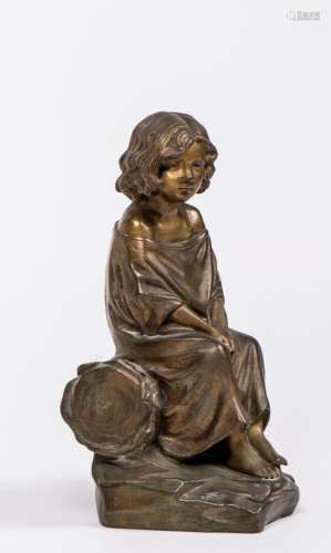 François-Michel PASCAL (1810-1882). "Jeune fille assise...