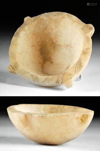Central Asian / BMAC Incised Alabaster Bowl