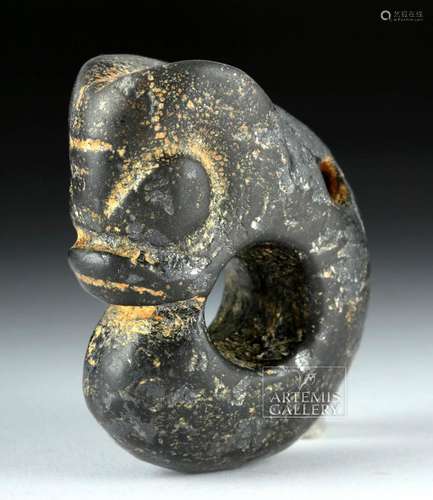 Neolithic Chinese Hongshan Stone Pendant - Pig Dragon