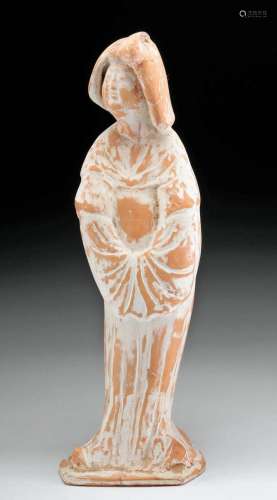 Chinese Tang Pottery Tomb Lady in Waiting Figure