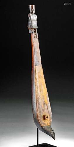 19th C. Indonesian Batak Wood Hasapi, ex-Museum