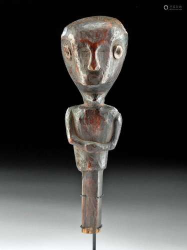 Early 20th C. Indonesian Dayak Wood Totem of Man