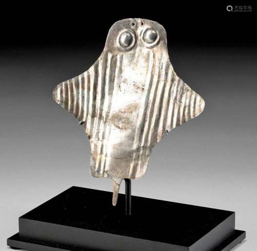 Fine Chimu Silver Ornament Stingray Form!