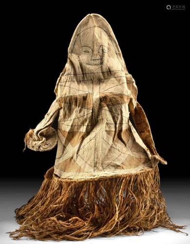 20th C. South American Barkcloth Body Mask (for Tawu)