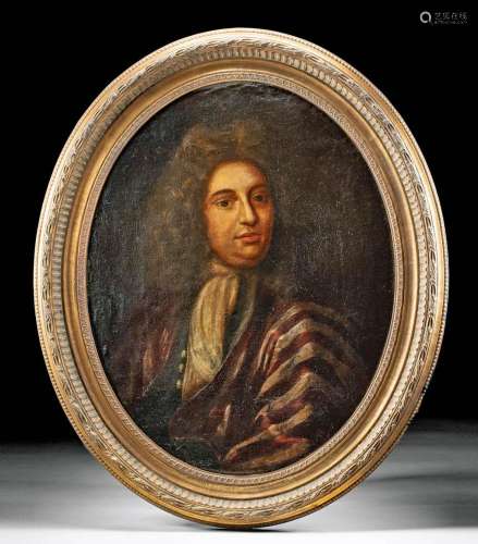 18th C. European Oval Painting - Finely Dressed Officer