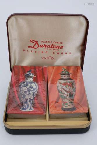 Duratone Vintage Chinese Vases Playing Cards