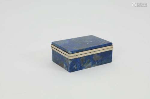 Vintage Small Lapis Lazuli Box Gold Flecks